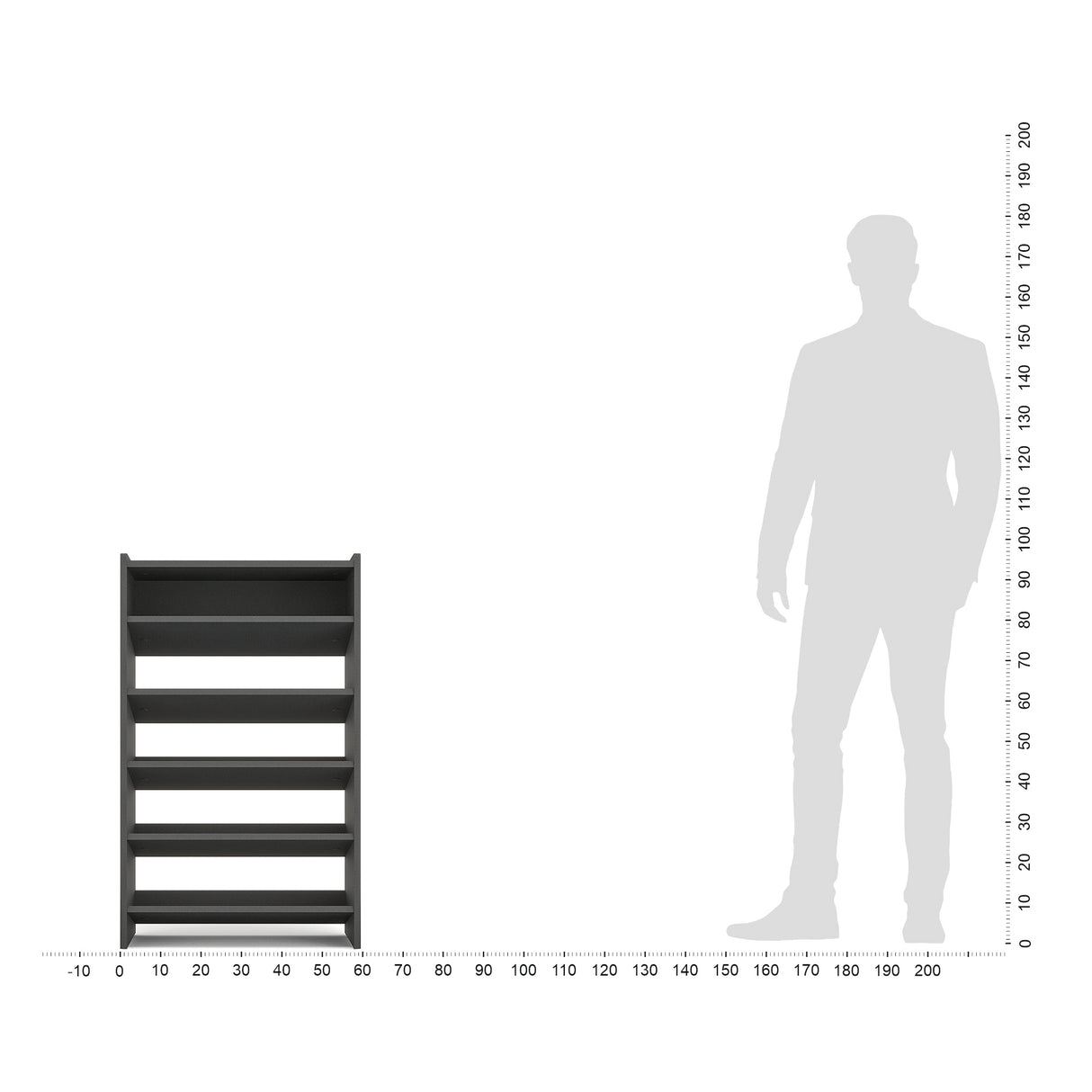 KOMTO Schuhregal Schmal mit 5 Ebenen | Elexis 5
