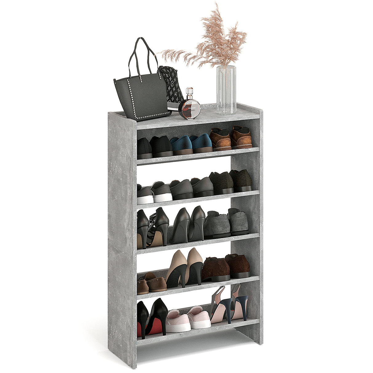 KOMTO Schuhregal Schmal mit 5 Ebenen | Elexis 5