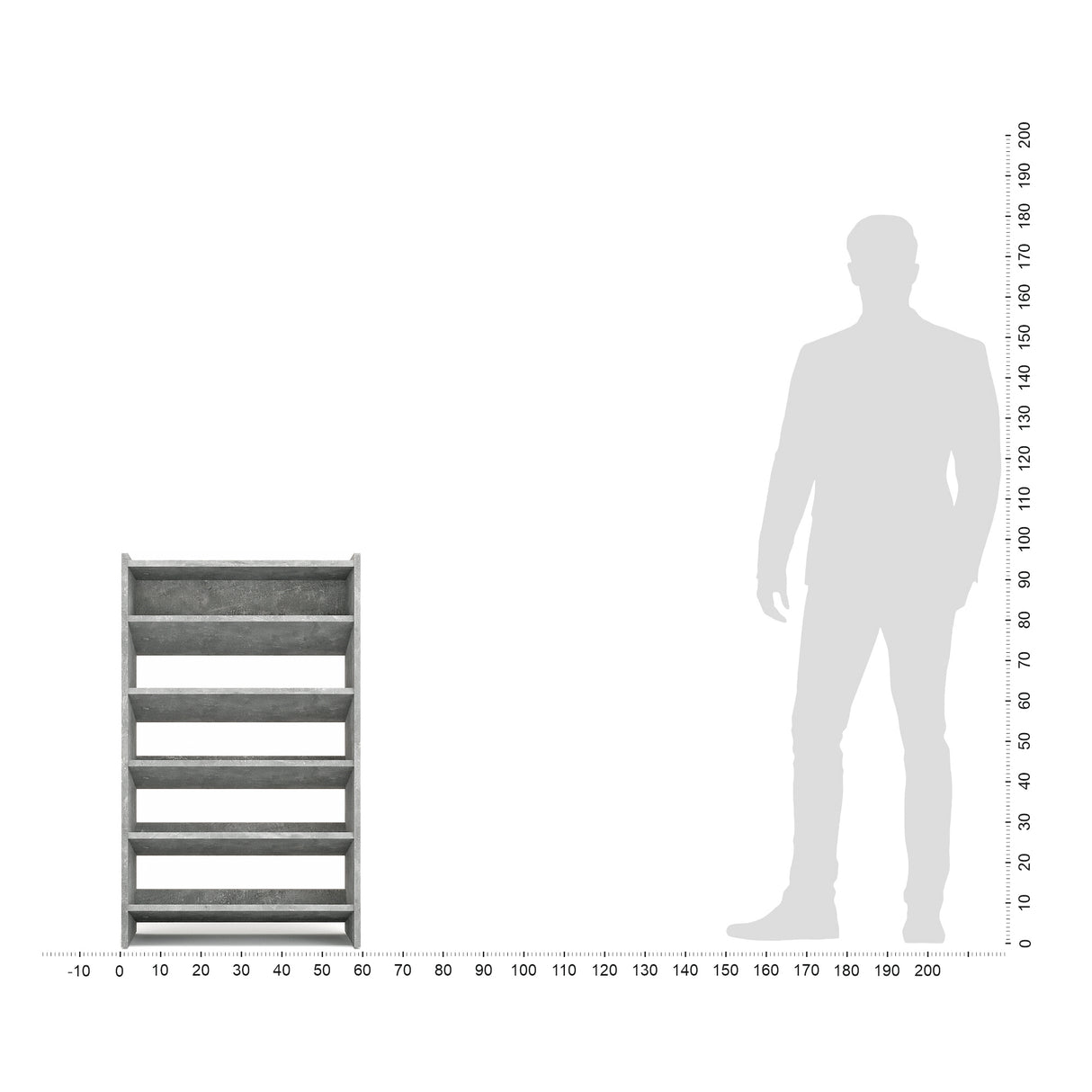 KOMTO Schuhregal Schmal mit 5 Ebenen | Elexis 5