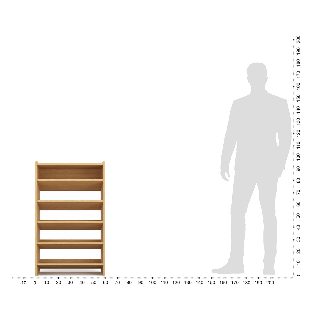 KOMTO Schuhregal Schmal mit 5 Ebenen | Elexis 5