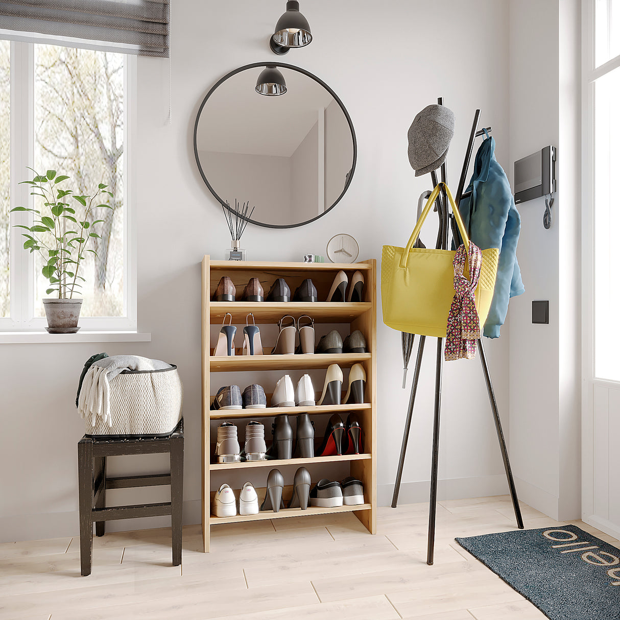 KOMTO Schuhregal Schmal mit 5 Ebenen | Elexis 5