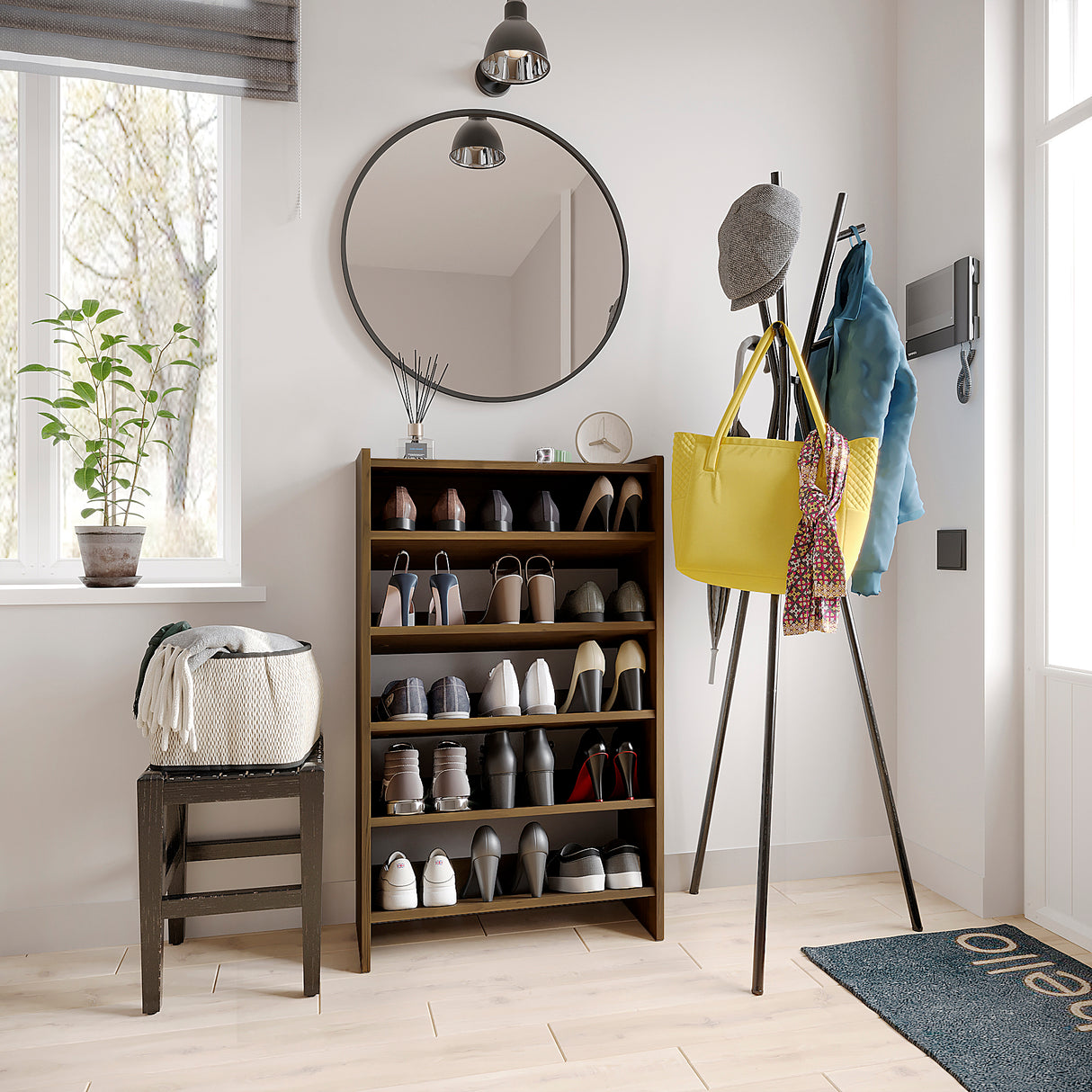 KOMTO Schuhregal Schmal mit 5 Ebenen | Elexis 5