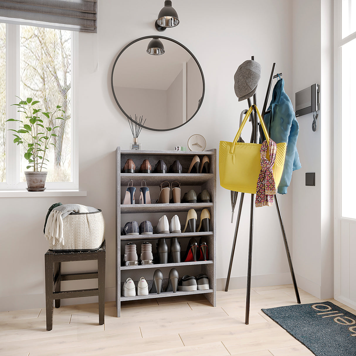 KOMTO Schuhregal Schmal mit 5 Ebenen | Elexis 5