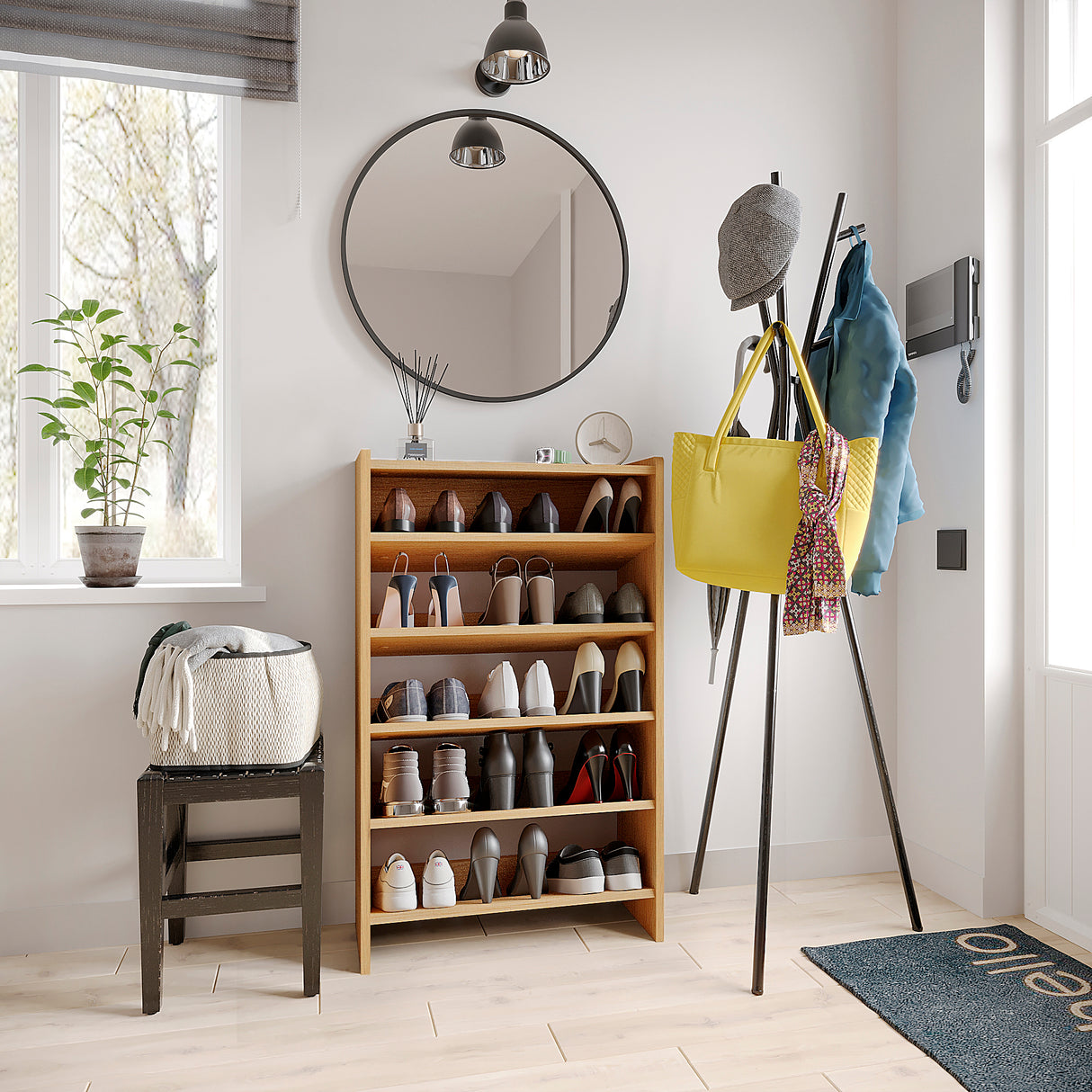 KOMTO Schuhregal Schmal mit 5 Ebenen | Elexis 5