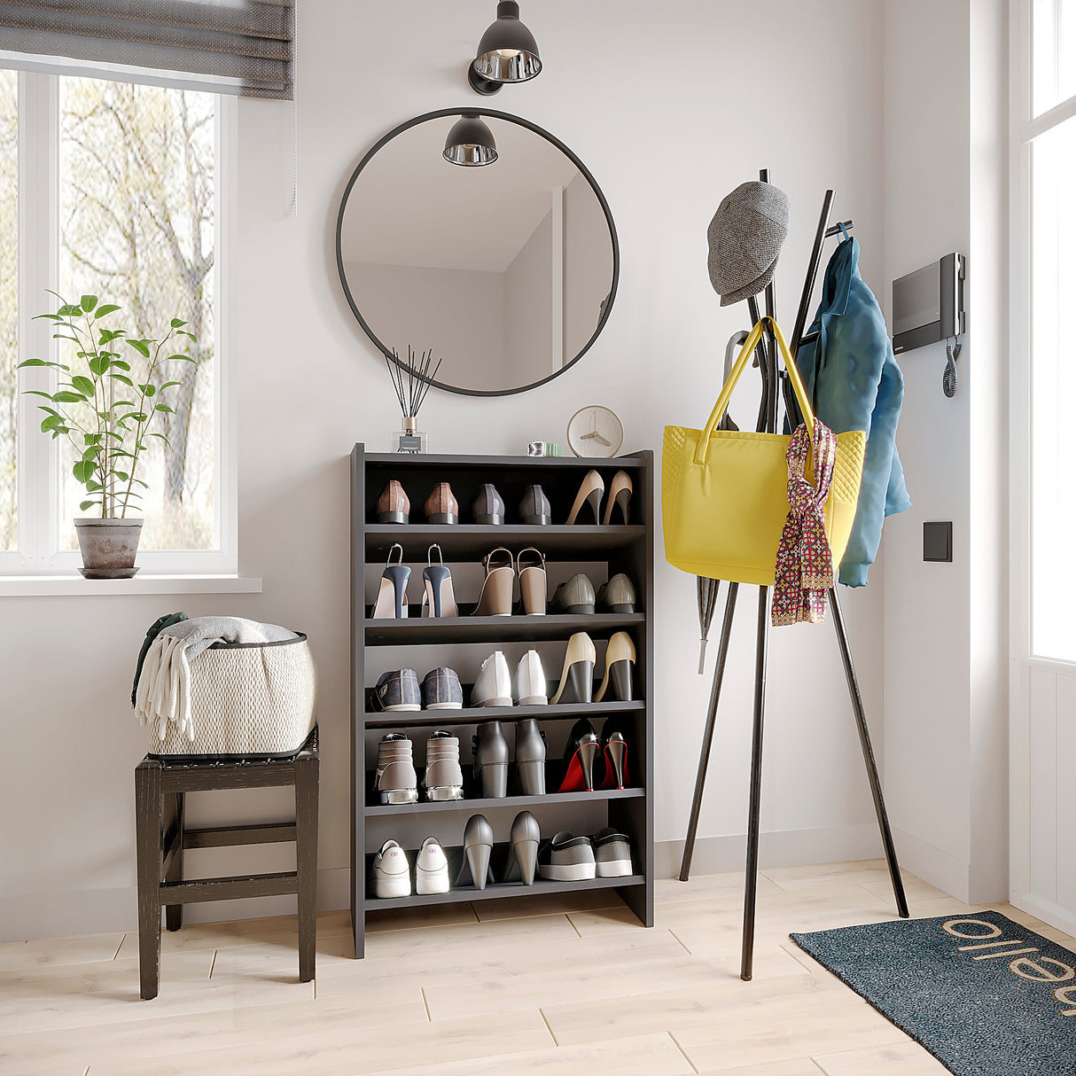 KOMTO Schuhregal Schmal mit 5 Ebenen | Elexis 5