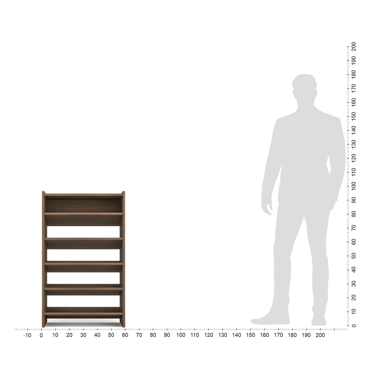 KOMTO Schuhregal Schmal mit 5 Ebenen | Elexis 5