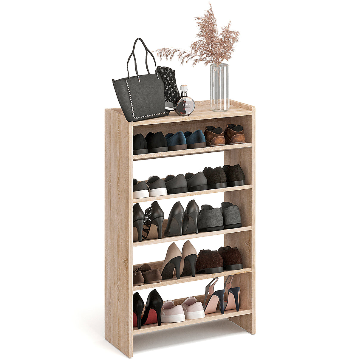 KOMTO Schuhregal Schmal mit 5 Ebenen | Elexis 5