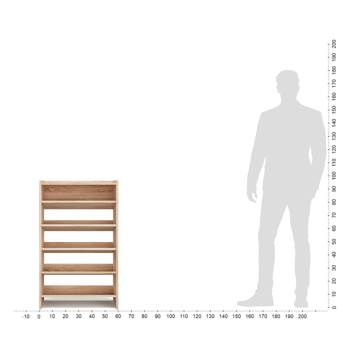 KOMTO Schuhregal Schmal mit 5 Ebenen | Elexis 5
