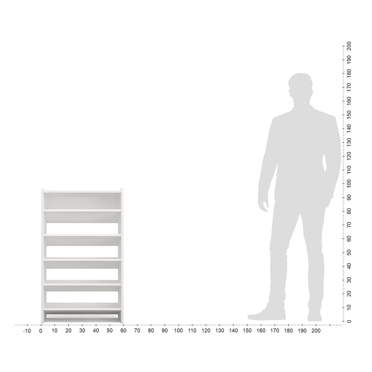KOMTO Schuhregal Schmal mit 5 Ebenen | Elexis 5