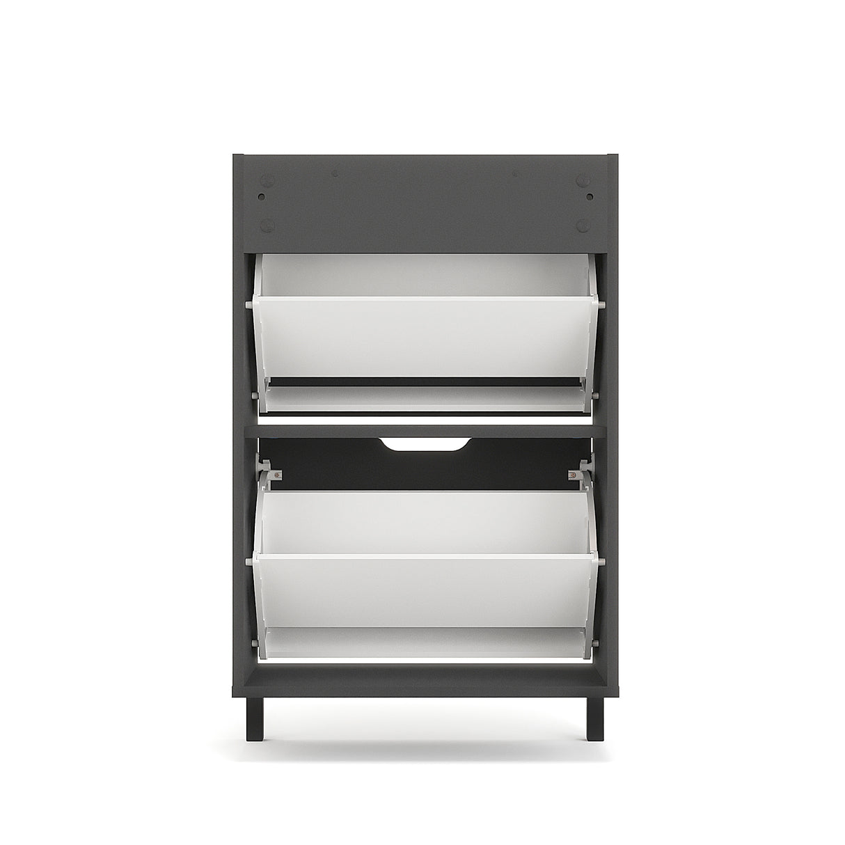 KOMTO Schuhschrank Schmal mit 2 Klappen | Madrid 2