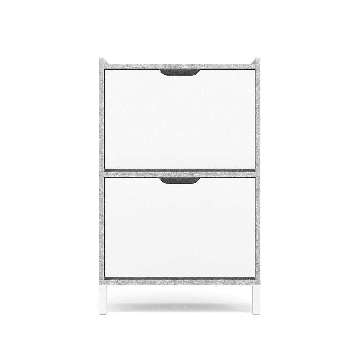 KOMTO Schuhschrank Schmal mit 2 Klappen | Madrid 2