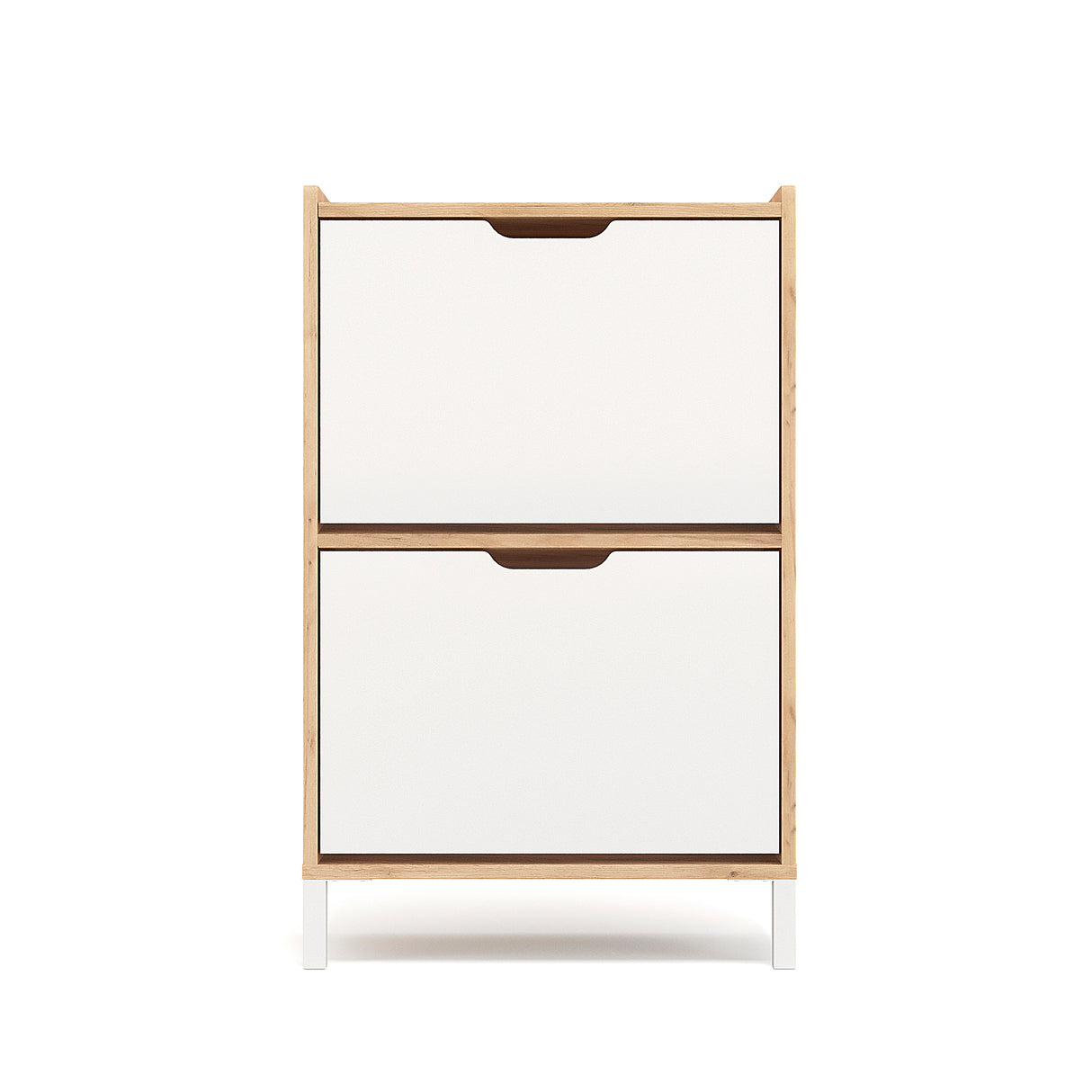 KOMTO Schuhschrank Schmal mit 2 Klappen | Madrid 2