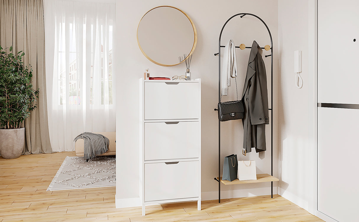 Schuhschrank Schmal mit 3 Klappen | Madrid 3