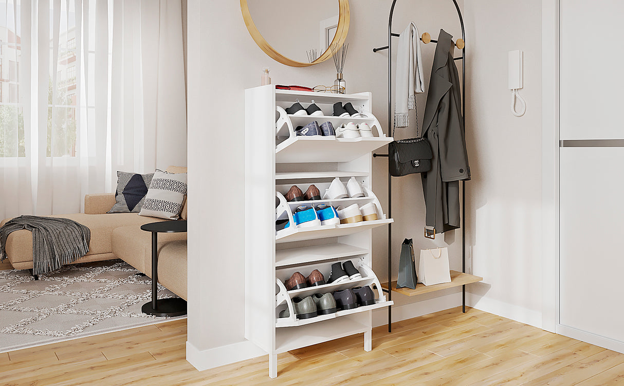 Schuhschrank Schmal mit 3 Klappen | Madrid 3