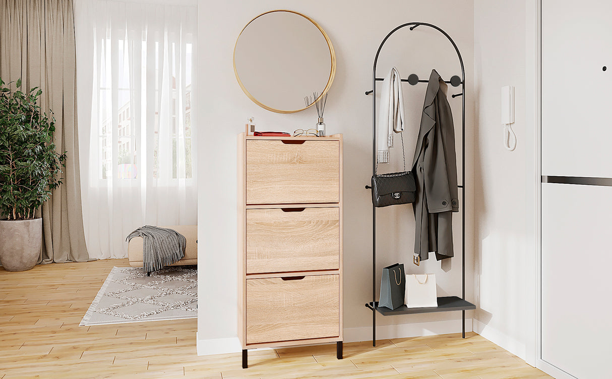 Schuhschrank Schmal mit 3 Klappen | Madrid 3