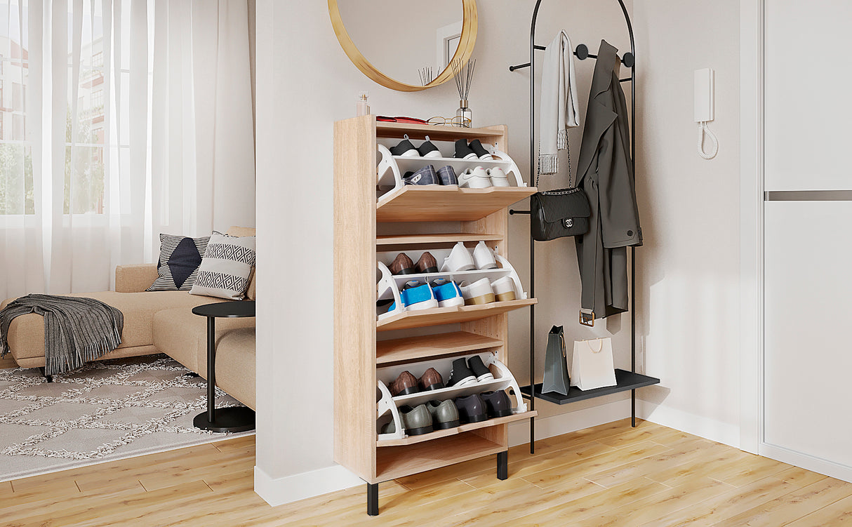 Schuhschrank Schmal mit 3 Klappen | Madrid 3