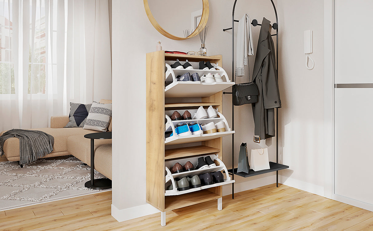 Schuhschrank Schmal mit 3 Klappen | Madrid 3