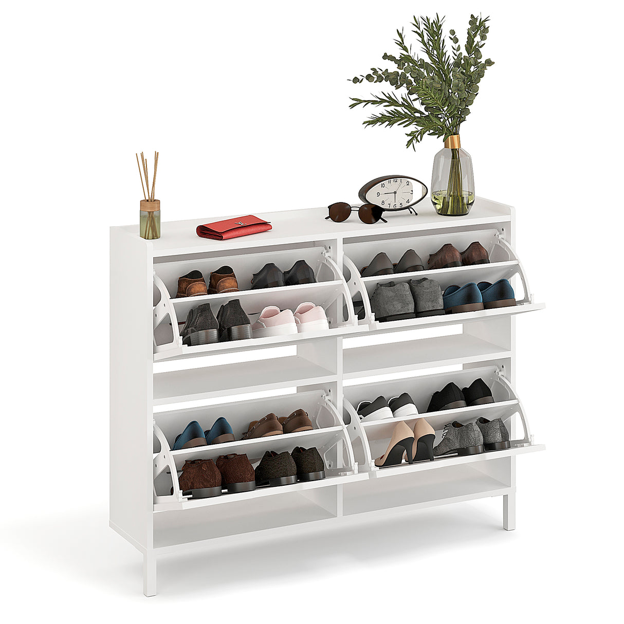 Schuhschrank Schmal mit 4 Klappen | Madrid 4