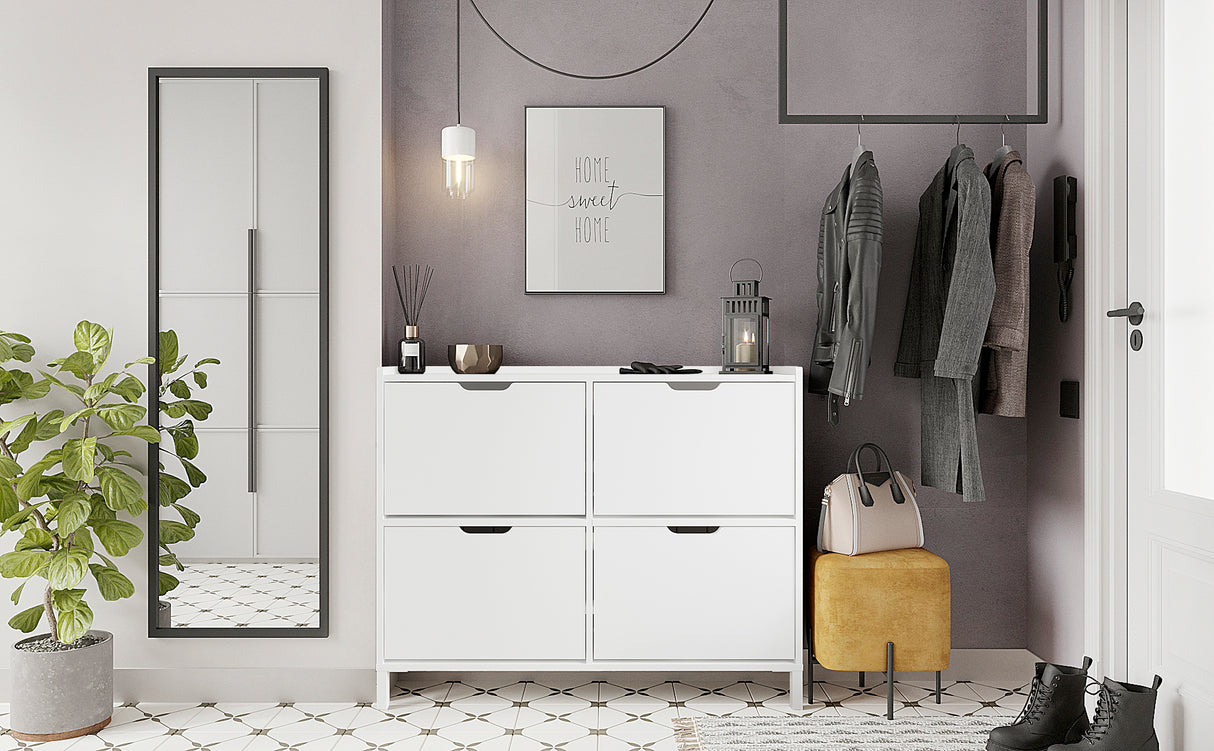 Schuhschrank Schmal mit 4 Klappen | Madrid 4