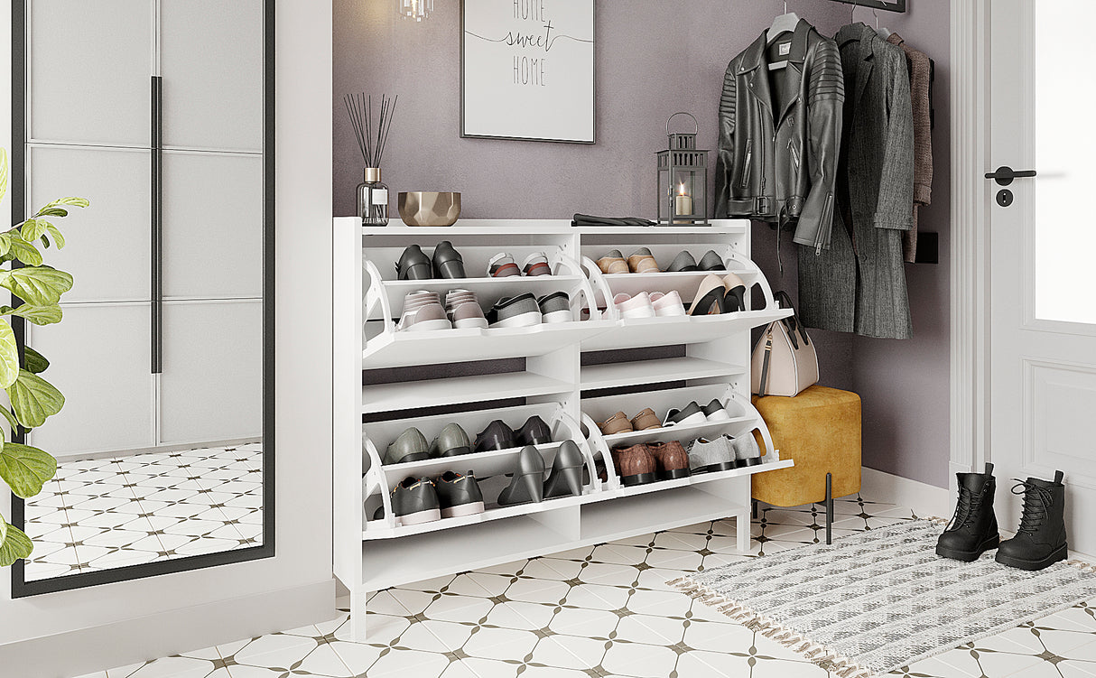 Schuhschrank Schmal mit 4 Klappen | Madrid 4