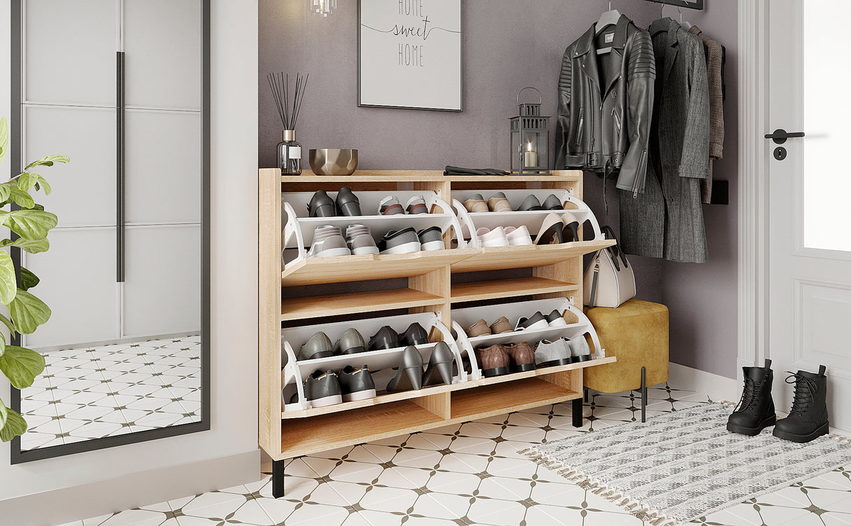 Schuhschrank Schmal mit 4 Klappen | Madrid 4