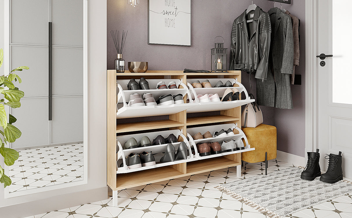 Schuhschrank Schmal mit 4 Klappen | Madrid 4