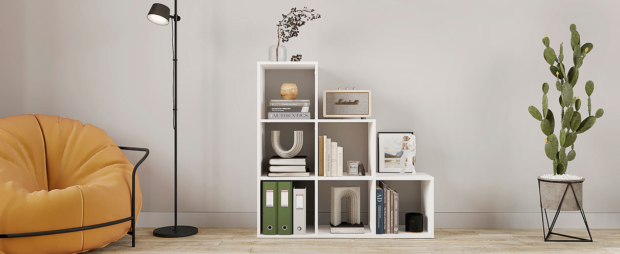 Treppenregal Stufenregal mit 6 Fächern | Vexo 6