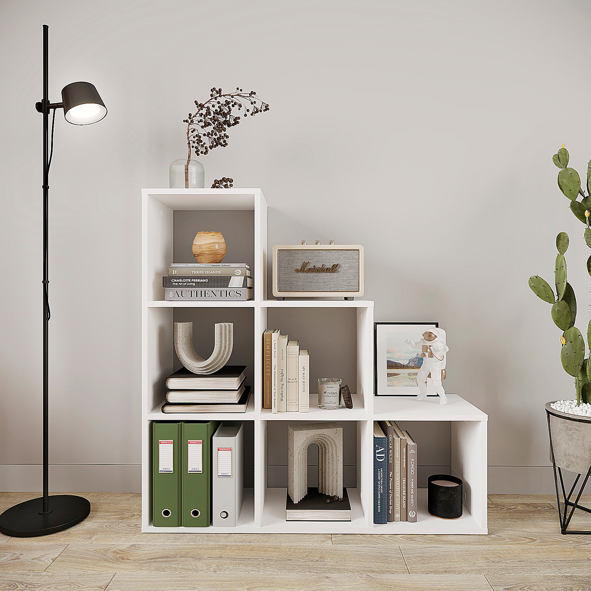 Treppenregal Stufenregal mit 6 Fächern | Vexo 6