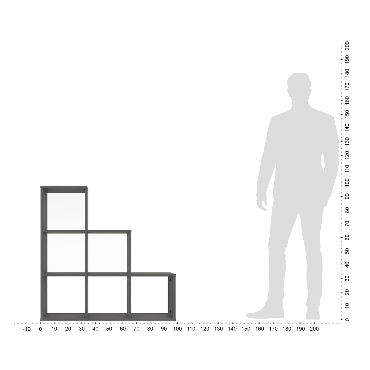 Treppenregal Stufenregal mit 6 Fächern | Vexo 6