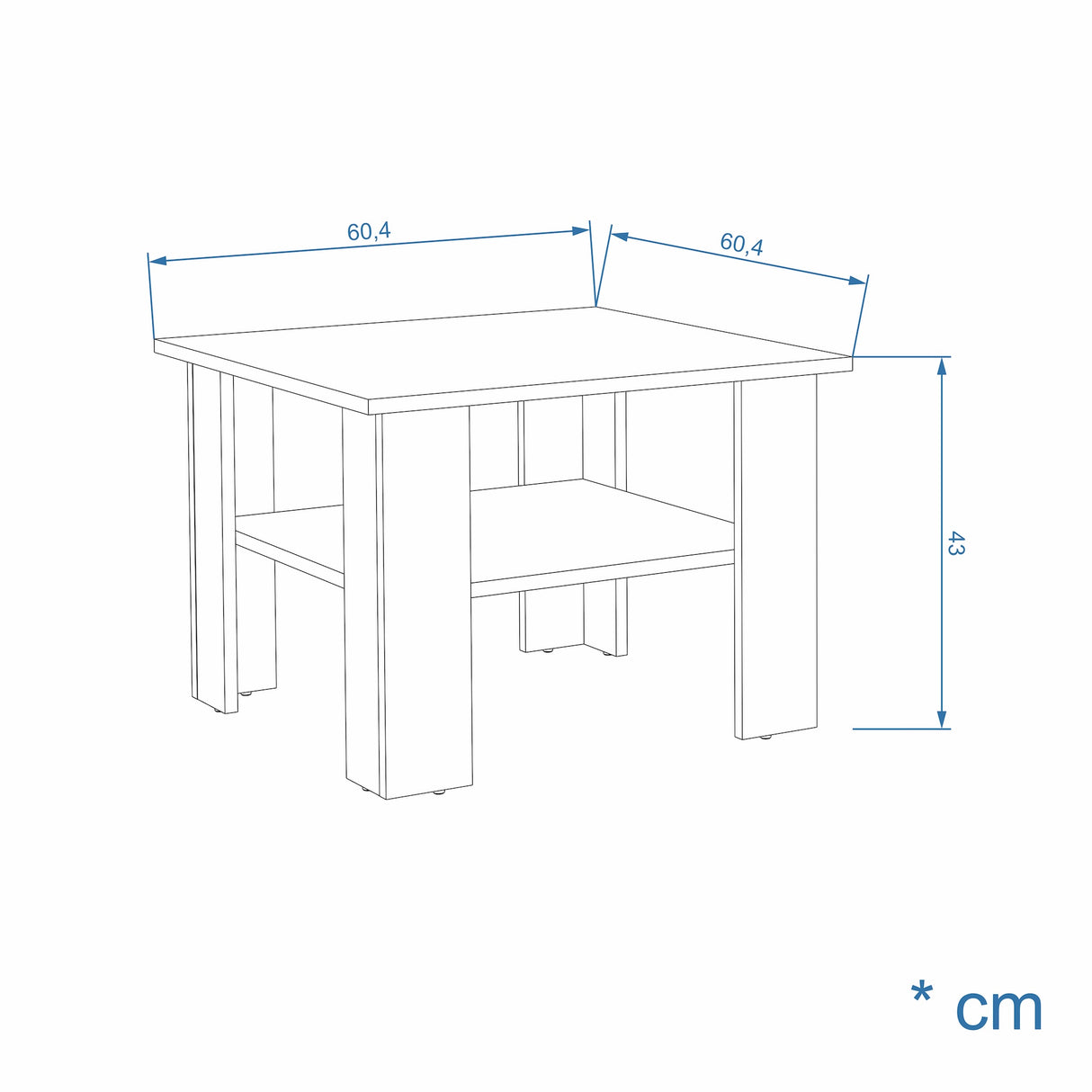 Couchtisch Quadratisch | Vienna 60