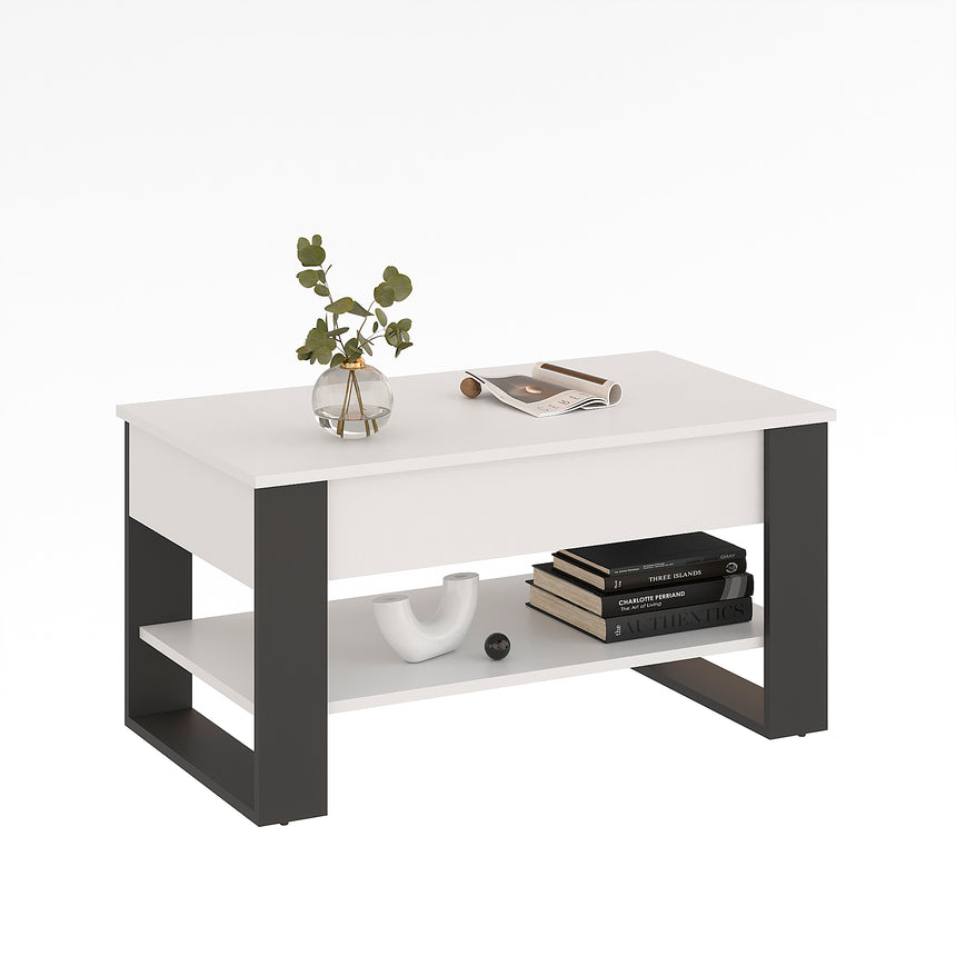 Mesa de centro WIRE — Blanco / Antracita