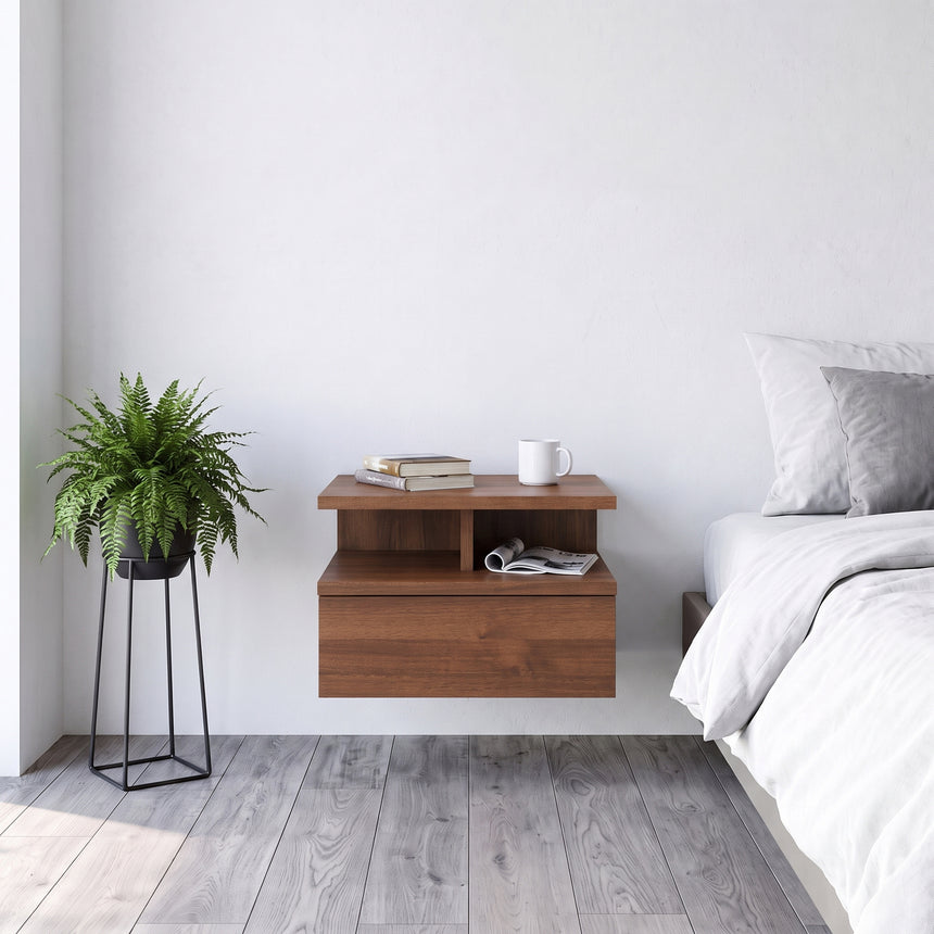Mesita de noche MONACO T — Nogal
