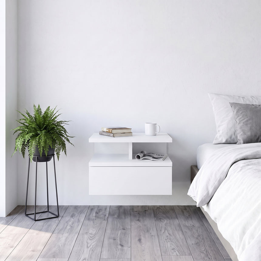 Mesita de noche MONACO T — Blanco