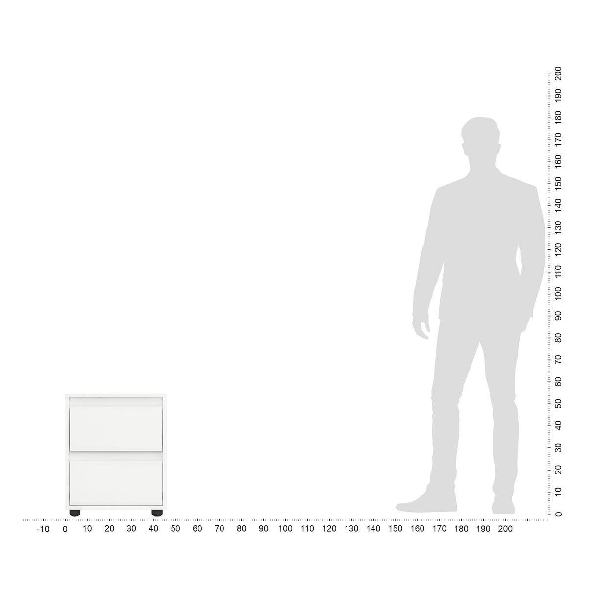 Kommode mit 2 Schubladen, 2er Set | Linoa 2NS