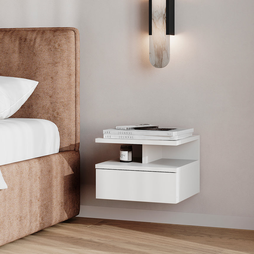 Mesita de noche MONACO T — Blanco
