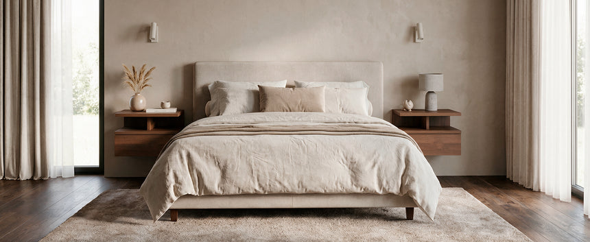 Comodino MONACO 2T, set da 2 — Noce