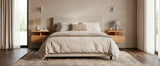 Comodino MONACO 2T, set da 2 — Rovere Craft Dorato