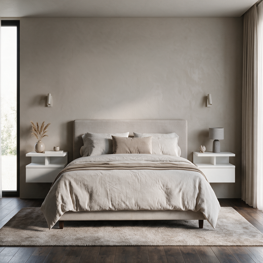 Comodino MONACO 2T, set da 2 — Bianco