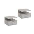 Comodino MONACO 2T, set da 2 — Cemento