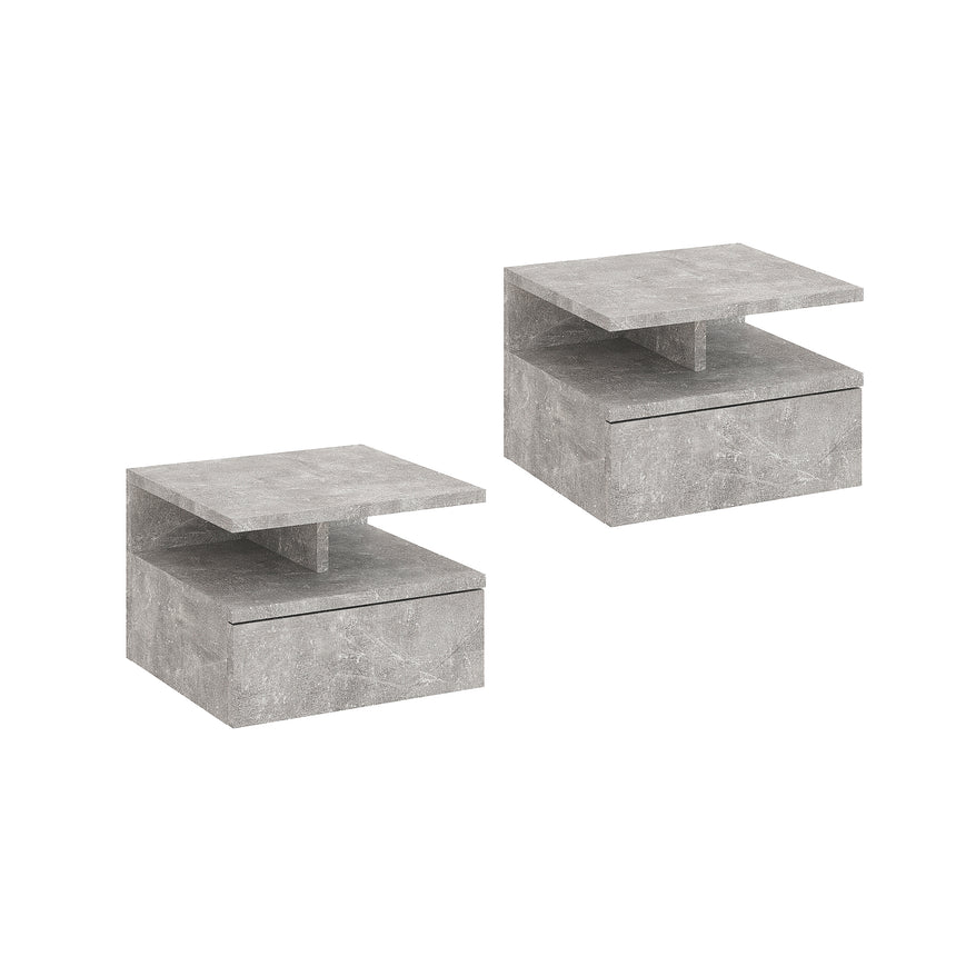 Comodino MONACO 2T, set da 2 — Cemento
