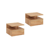 Comodino MONACO 2T, set da 2 — Rovere Craft Dorato