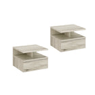 Comodino MONACO 2T, set da 2 — Rovere Craft Bianco