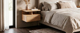 Mesita de noche MONACO T — Roble Craft Dorado