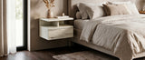 Mesita de noche MONACO T — Roble Craft Blanco