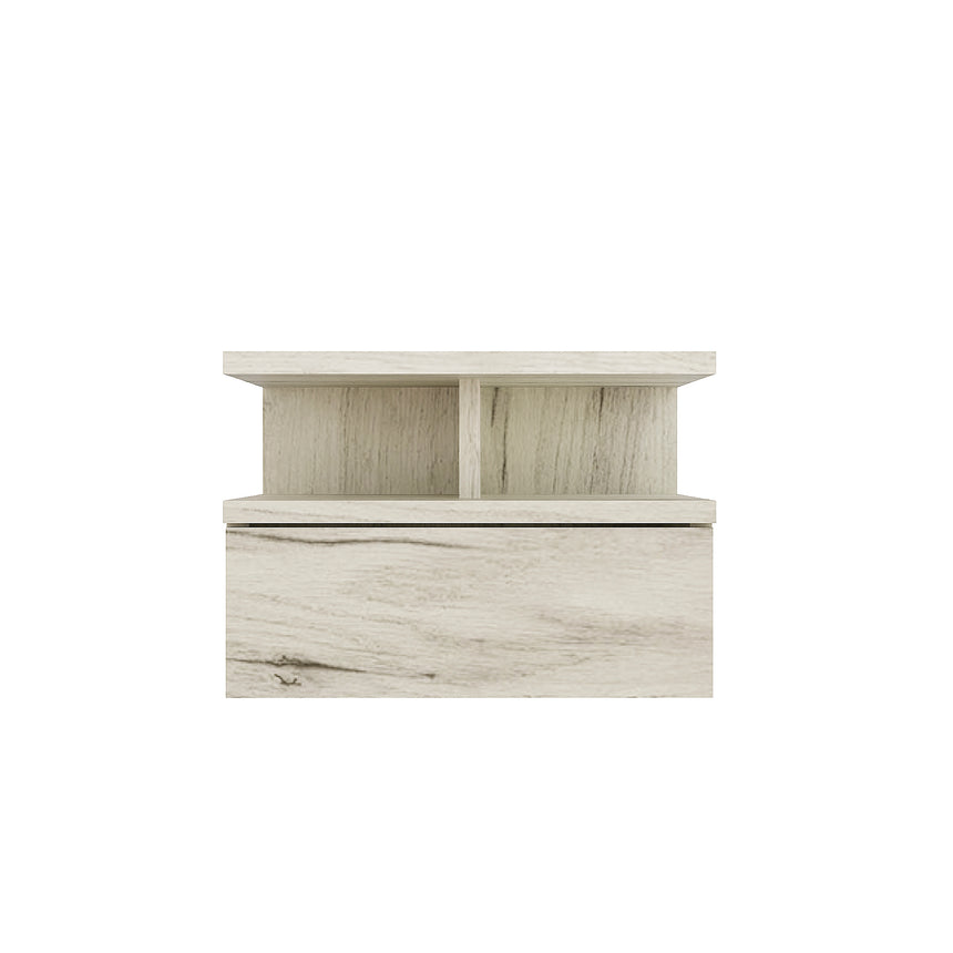 Mesita de noche MONACO T — Roble Craft Blanco