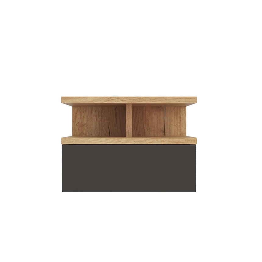 Mesita de noche MONACO T — Roble Craft Dorado / Antracita