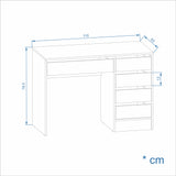 KOMTO Schreibtisch mit 5 Schubladen | PLIO