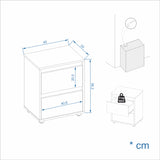 Kommode mit 2 Schubladen, 2er Set | Linoa 2NS