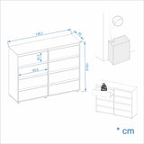 Kommode mit 8 Schubladen| Linoa 8S