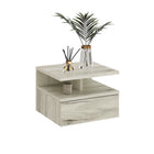 Mesita de noche MONACO T — Roble Craft Blanco